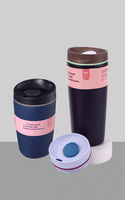 insulated travel coffee mug stainless steel leak proof lid